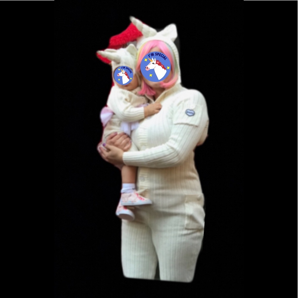 Mommy & child unicorn onesies! Size XS (Womens) & 0 (child)